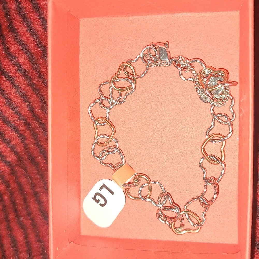 NWT James Avery LG heart charm bracelet
